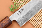 Couteau bunka 17,5cm japonais artisanal Yuzo Enju Damas 440C