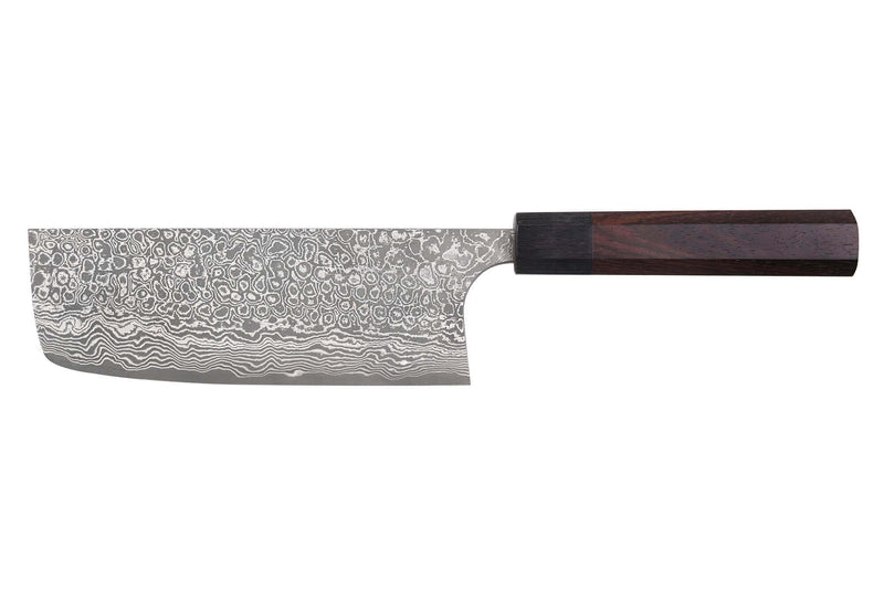 Couteau nakiri japonais artisanal Masakage Kumo 16,5cm damas 63 couches
