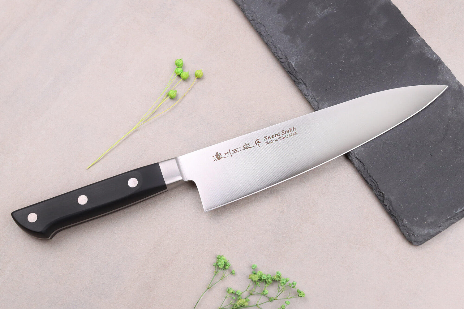 Coffret 3 couteaux japonais Satake Cutlery ABS sujihiki + chef + nakiri