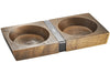 Présentoir de moulins Gefu X-Plosion taille L en bois d'acacia - 2 emplacements