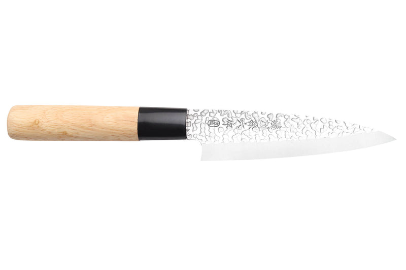 Couteau deba 12cm japonais Satake Cutlery Tsuchime en magnolia