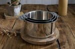 Set de 3 casseroles Cristel Mutine Amovible en inox 16 à 20cm - Poignée couleur incluse