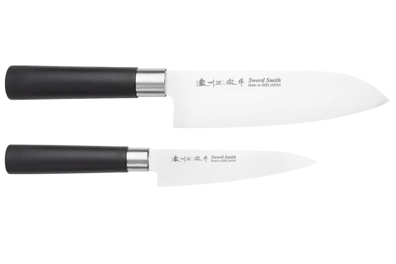 Coffret 2 couteaux japonais Satake Cutlery Traditional PP santoku + office