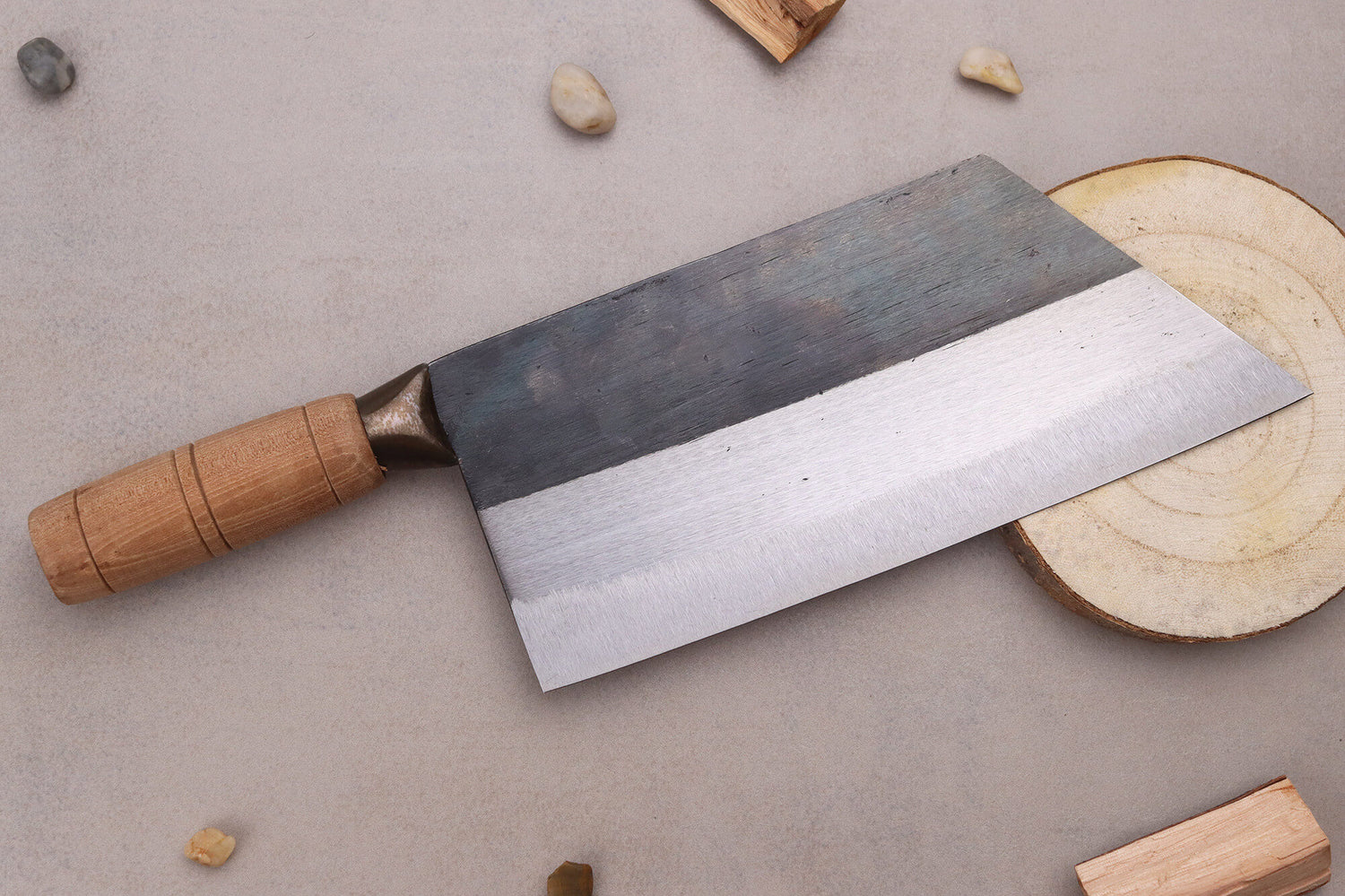 Couteau bunka CCK Kurouchi 20cm en acier au carbone et manche en bois