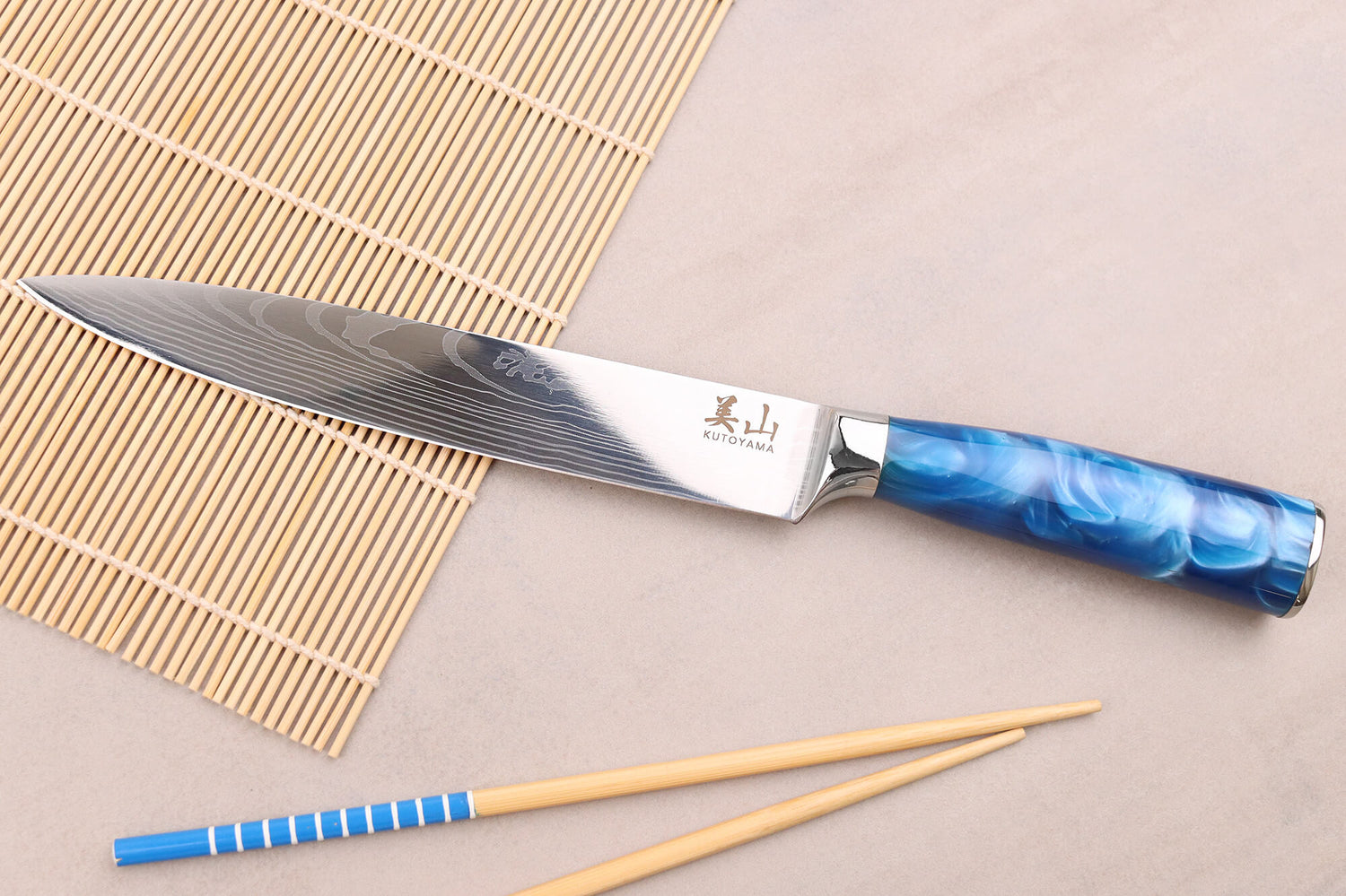 Couteau à découper 20cm Kutoyama Blue Wave