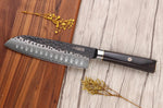 Couteau santoku 17cm Fukito Ébène Damas VG10