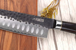 Couteau santoku 17cm Fukito Ébène Damas VG10