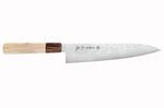 Couteau de chef 21cm japonais artisanal Toshitaka Suminagashi SG2 Damas
