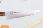 Couteau de chef 21cm japonais artisanal Toshitaka Suminagashi SG2 Damas