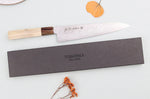 Couteau de chef 21cm japonais artisanal Toshitaka Suminagashi SG2 Damas