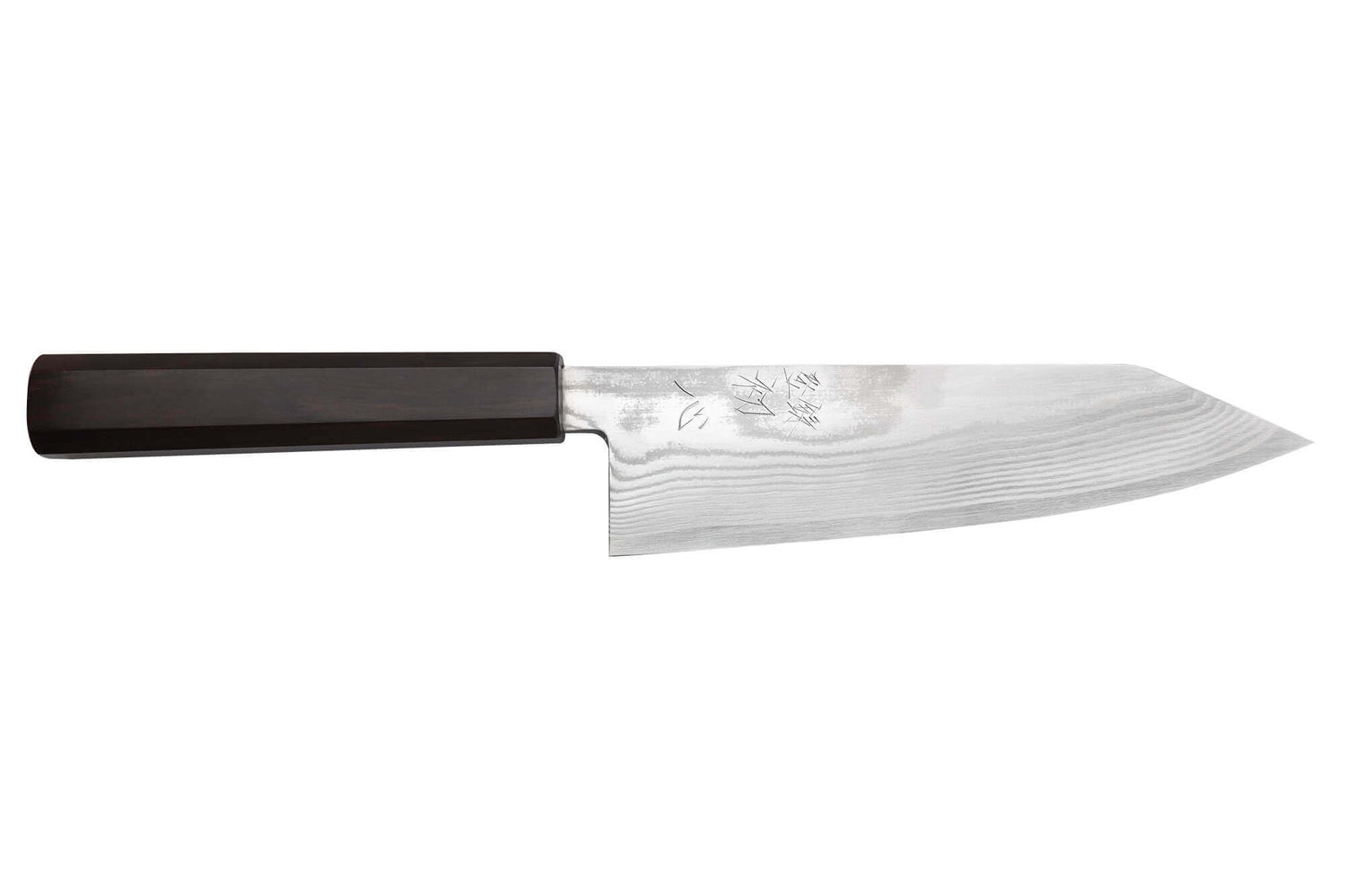 Couteau bunka 18cm japonais artisanal Hatsukokoro Ginsou Damas manche en ébène