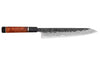 Couteau sujihiki 24cm japonais artisanal Kisuke Manaka Enn en cognassier avec 2 anneaux
