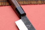 Couteau yanagiba 30cm japonais artisanal Hatsukokoro Shirasagi manche en wengé