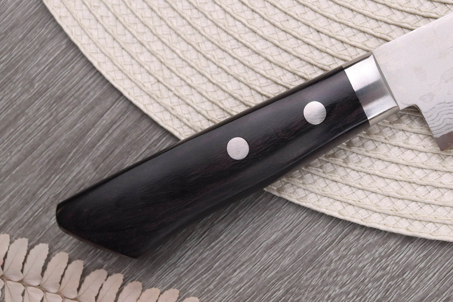 Couteau ko santoku 13cm japonais artisanal Masutani VG10 Damas