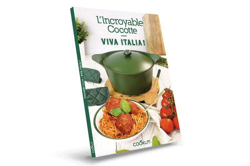 Livre de cuisine Cookut Les recettes italiennes pour l'Incroyable Cocotte