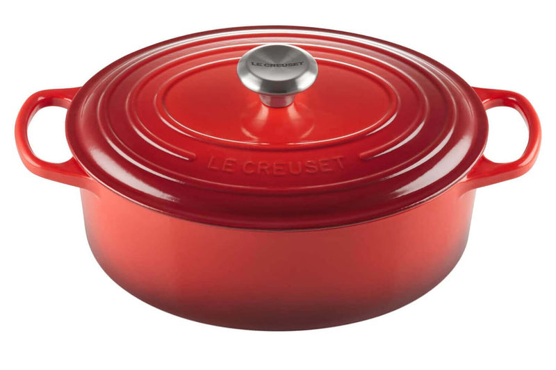 Cocotte ovale en fonte émaillée Le Creuset Signature 29cm Cerise