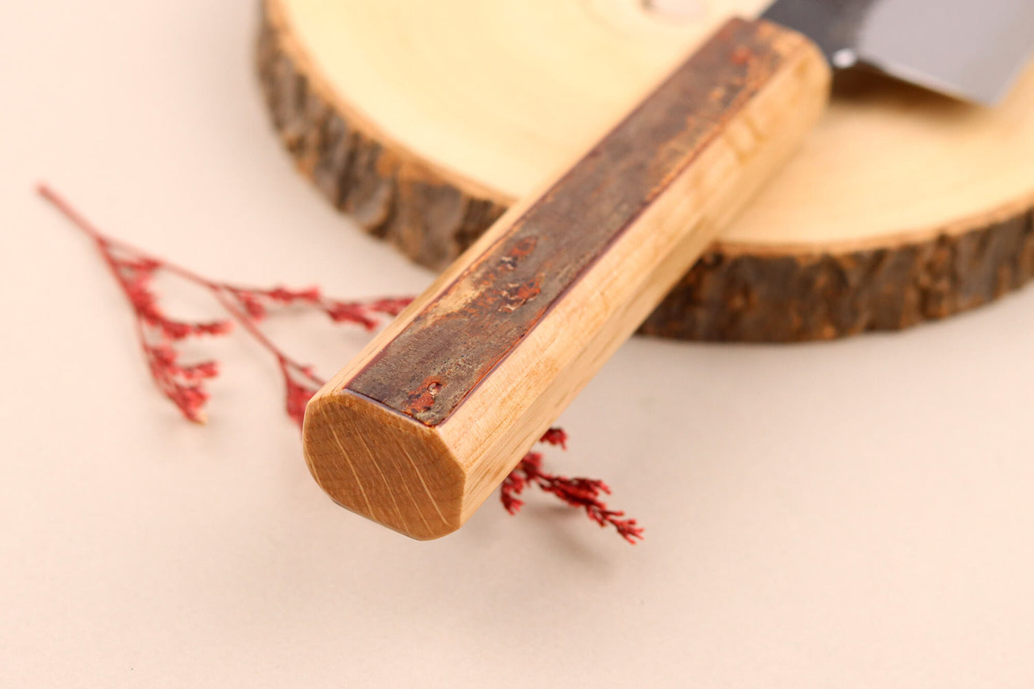 Couteau ko bunka 13,5cm japonais artisanal Hado Sumi B1D manche en cerisier