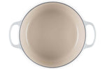 Cocotte ronde en fonte émaillée Le Creuset Signature 24cm Meringue
