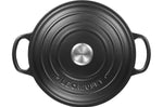Cocotte ronde en fonte émaillée Le Creuset Signature 24cm Noir Mat