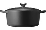 Cocotte ronde en fonte émaillée Le Creuset Signature 24cm Noir Mat
