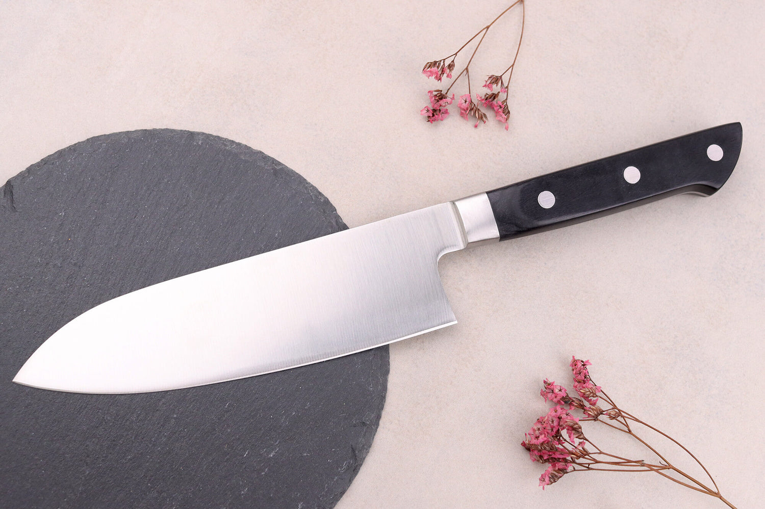 Couteau santoku 17cm japonais Satake Cutlery Black Pakkawood