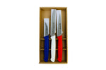 Coffret 3 couteaux professionnels Fischer Creative Chef Bleu Blanc Rouge