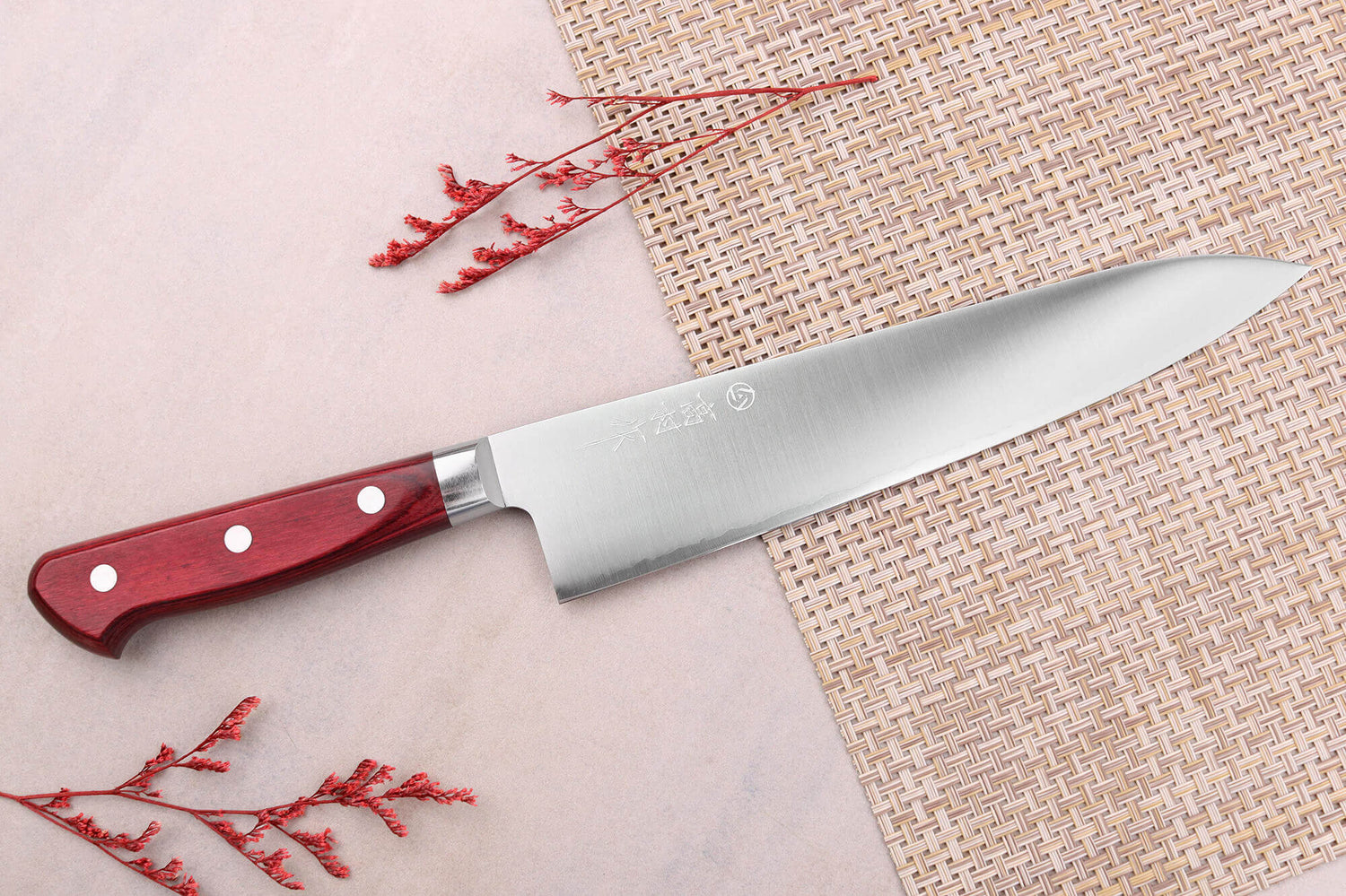 Couteau de chef japonais artisanal Takamura SGR 21cm acier SPG2