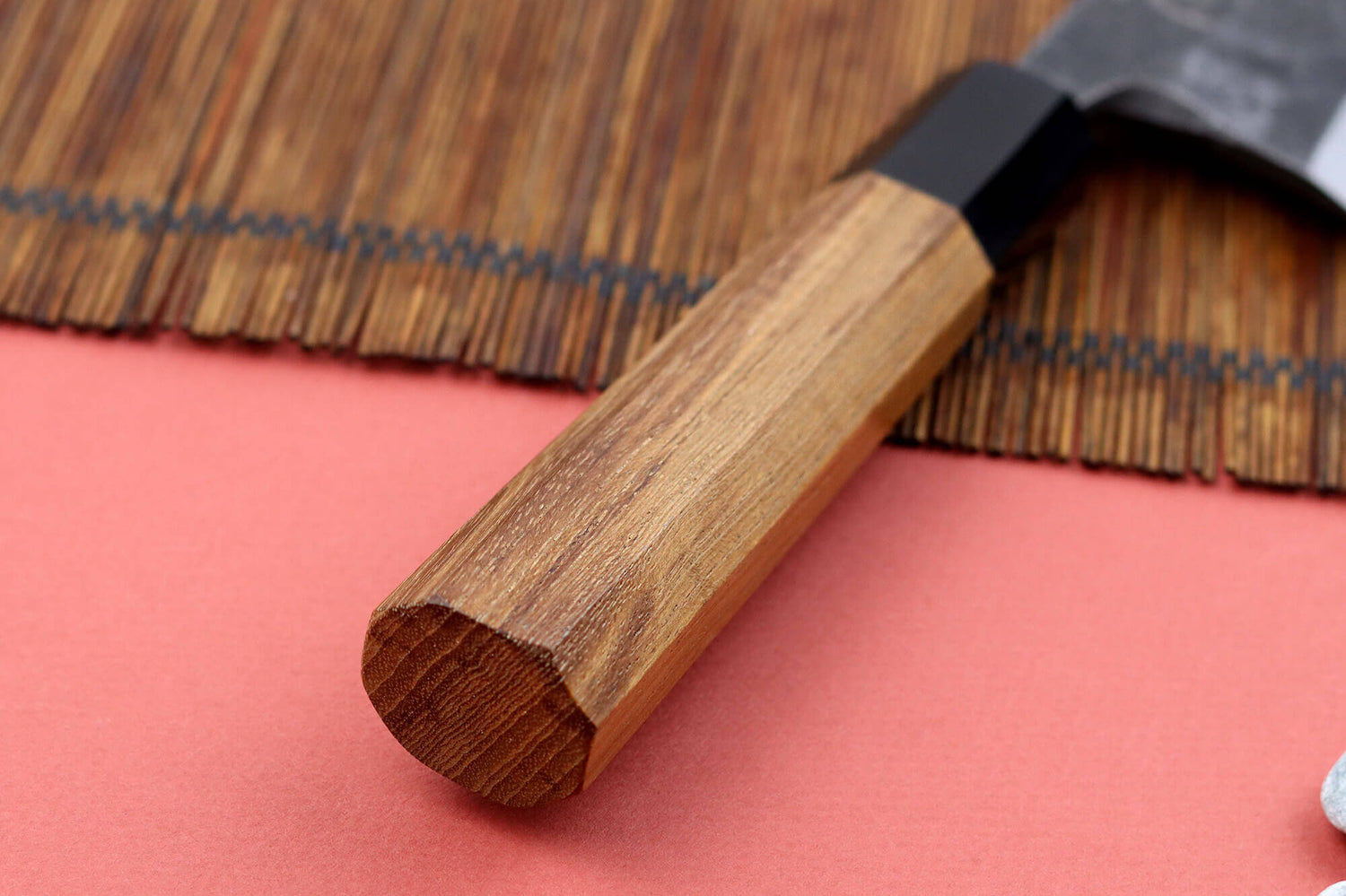 Couteau deba kiritsuke 18cm japonais artisanal Hatsukokoro Shirasagi manche en teck