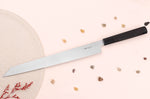 Couteau yanagiba kiritsuke japonais artisanal 33cm Sakai Takayuki Byakko manche en ébène + étui