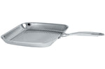 Poêle grill Cristel Castel'Pro inox + pince de service inox offerte - Exclusivité