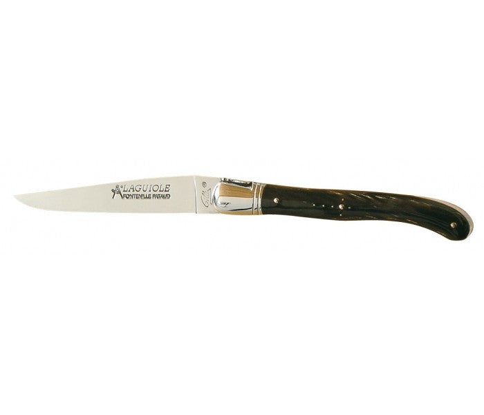 Couteau Laguiole GILLES, manche 12 cm pointe de corne noire