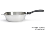 Sauteuse bombée De Buyer Milady Twisty 24cm en acier inoxydable