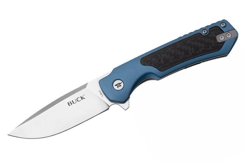 Couteau pliant BUCK STINGER 0714BLS manche bleu 11cm