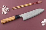 Couteau santoku 16,5cm japonais artisanal Yuzo Damas VG10
