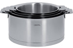 Set de 4 casseroles Cristel Strate Amovible en acier inox 18/10 - 14, 16, 18 et 20cm