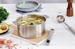Set de 4 casseroles Cristel Strate Amovible en acier inox 18/10 + 2 poignées Strate inox
