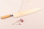 Couteau yanagiba 30cm Wusaki Olive 7Cr manche en olivier + saya