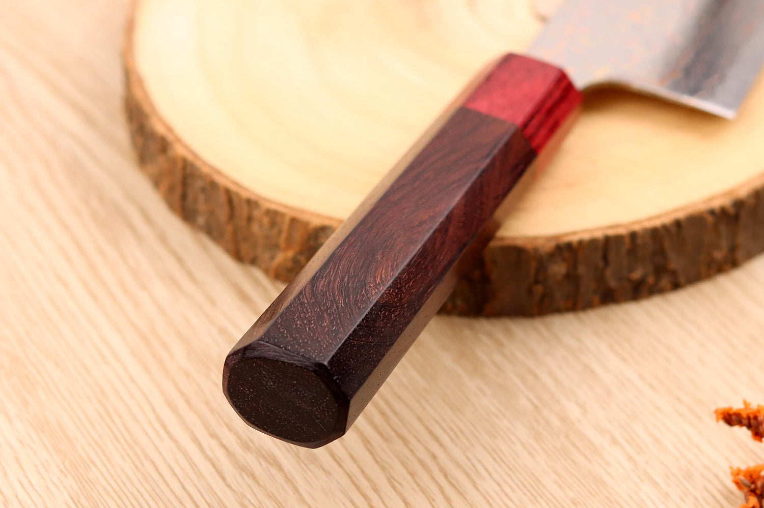 Couteau santoku 16,5cm japonais artisanal Takeshi Saji VG10 Rainbow
