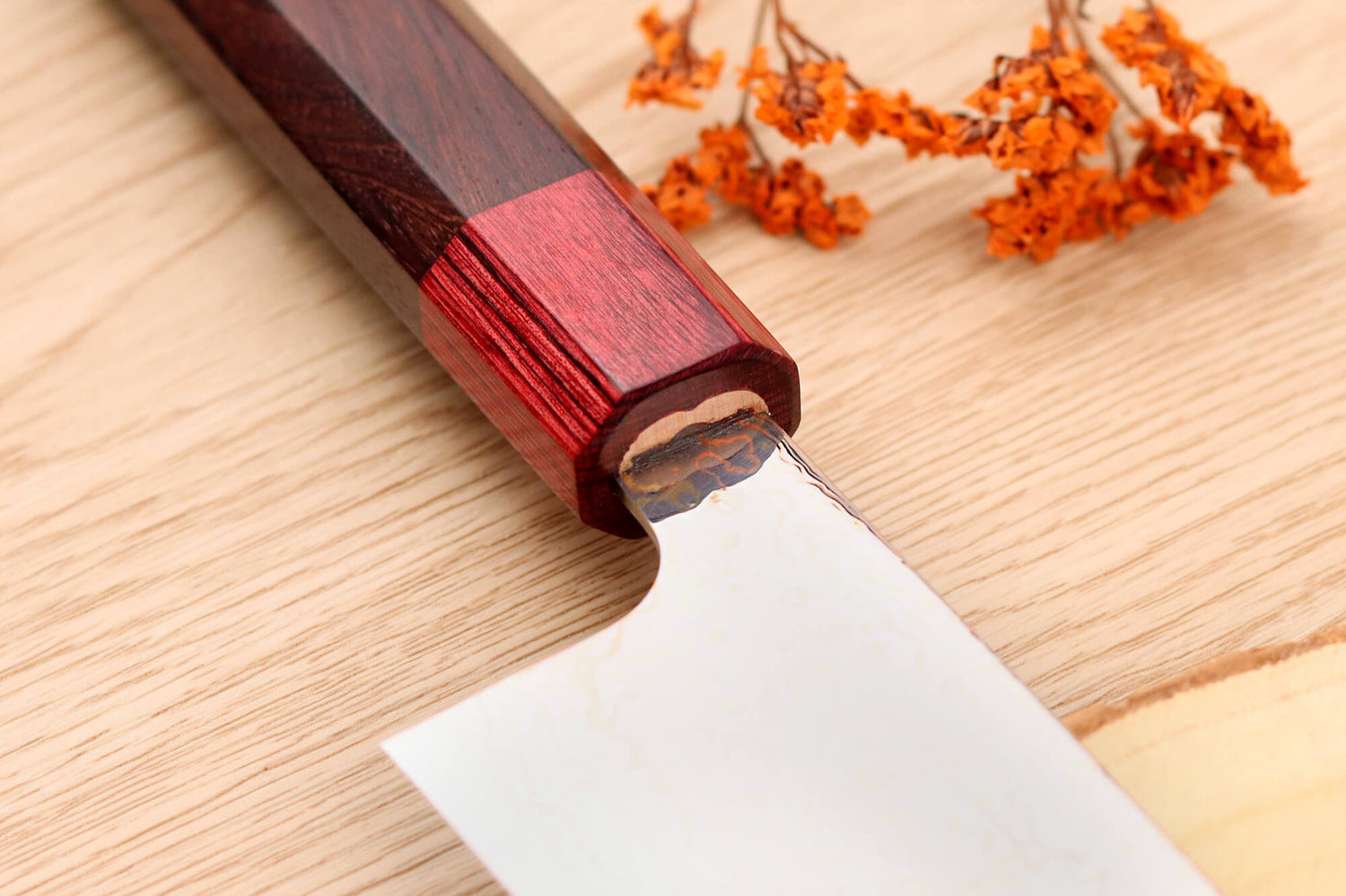 Couteau santoku 16,5cm japonais artisanal Takeshi Saji VG10 Rainbow