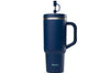 Travel cup isotherme Qwetch Matt inox recyclé 900ml – 8 coloris - Bleu nuit
