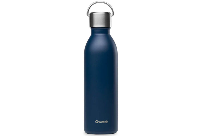 Bouteille isotherme Qwetch Active inox recyclé 1000ml – 4 coloris - Bleu marine