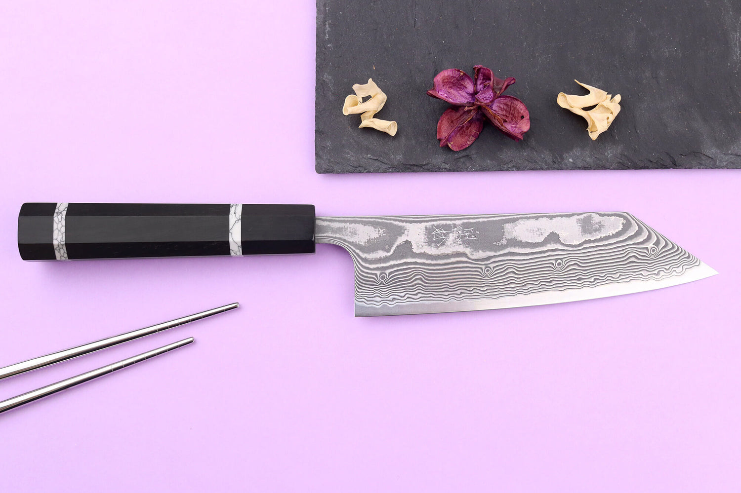 Couteau bunka 16,5cm japonais artisanal Yuzo Kanko Damas SG2