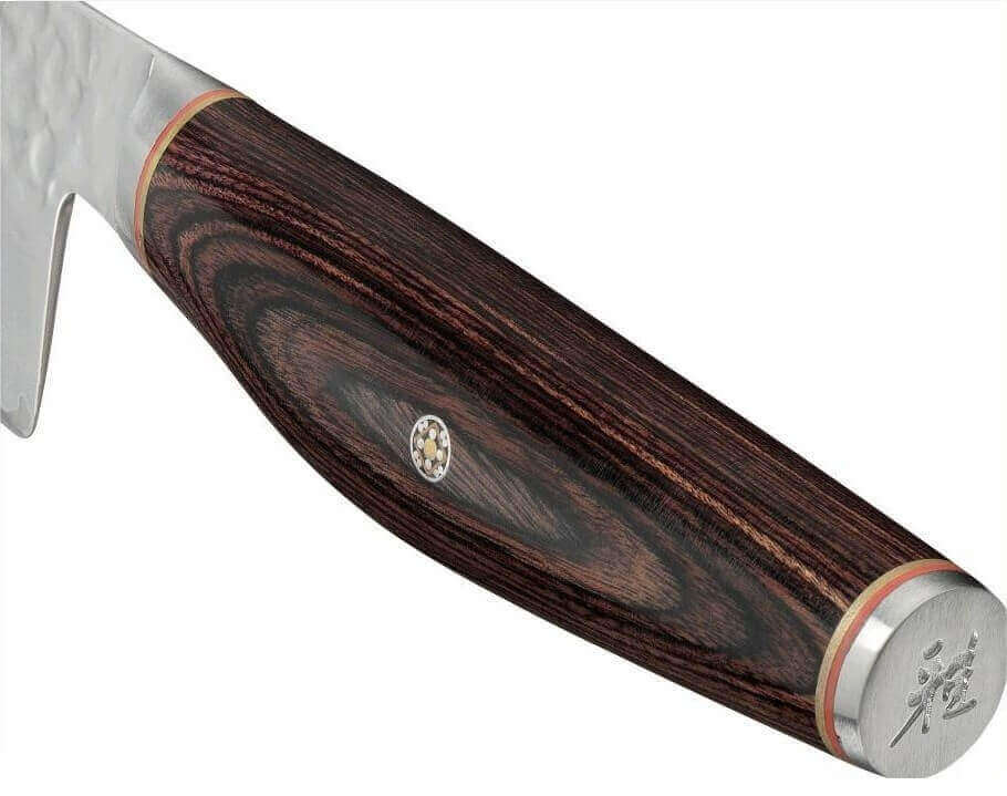 Couteau de chef japonais Miyabi 6000MCT lame martelée 20cm + manche en Pakka