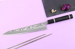 Couteau sujihiki kiritsuke 24cm japonais artisanal Yuzo Kanko Damas SG2