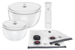 Set de démarrage Zwilling Fresh & Save 9 pièces 1 pompe à vide + 2 bols en verre M/L + 4 sacs S/M