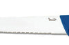 Couteau à poisson DEGLON lame 42cm microdentée manche PP bleu