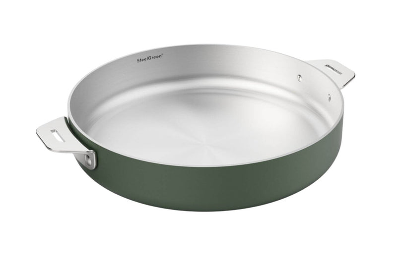 Poêle Cookut La Merveilleuse 24cm en acier inoxydable Steel Green® - Fougère