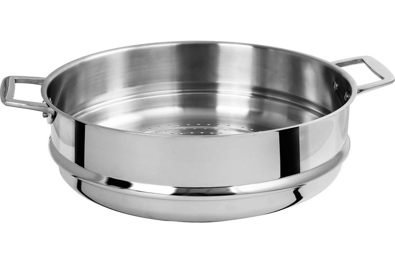 Cuit-vapeur Cristel Castel'Pro en acier inox 18/10 compatible wok 34cm