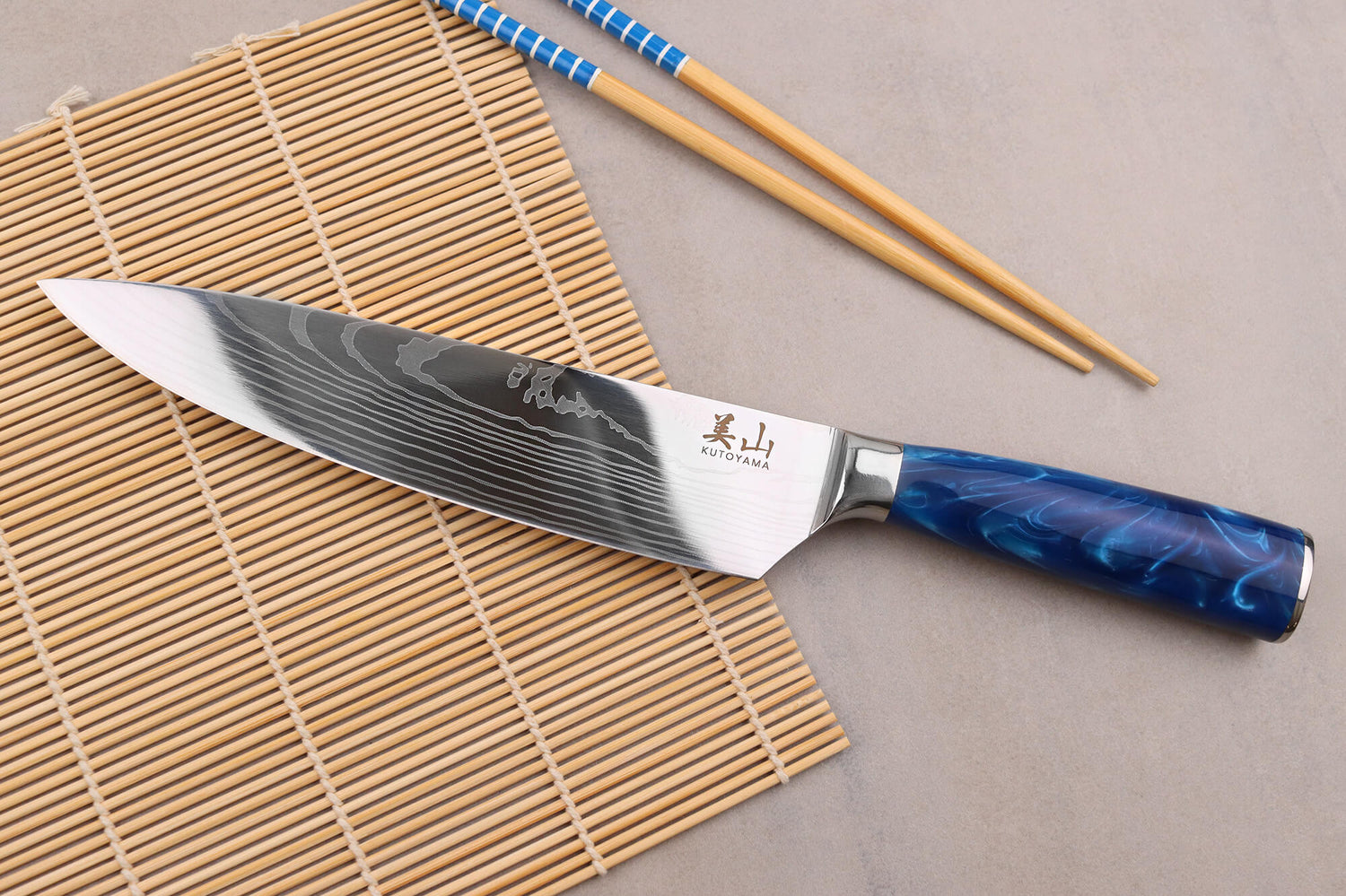 Set de 3 couteaux Kutoyama Blue Wave chef + universel + office