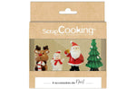 Boîte de 4 décors Scrapcooking Sweet Xmas pour bûche de Noël